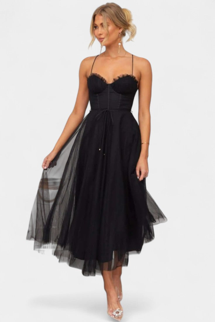 Eileen Corset Tulle - Midi Dress