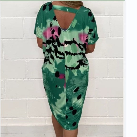 Marilyn - Leopard Print Loose Casual Dress