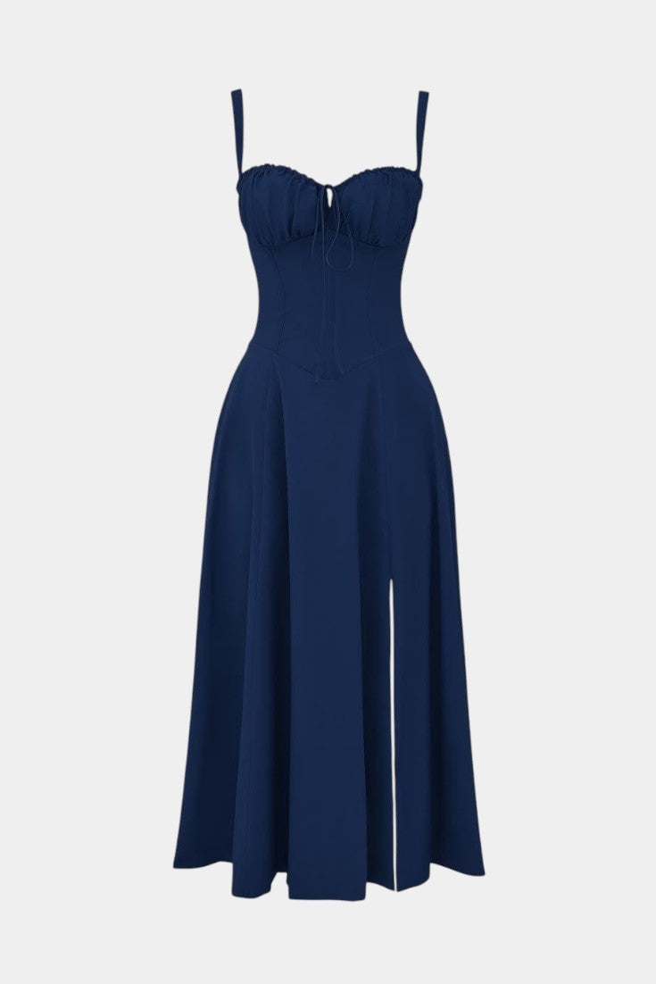 Flora- Corset A-Line Midi Dress