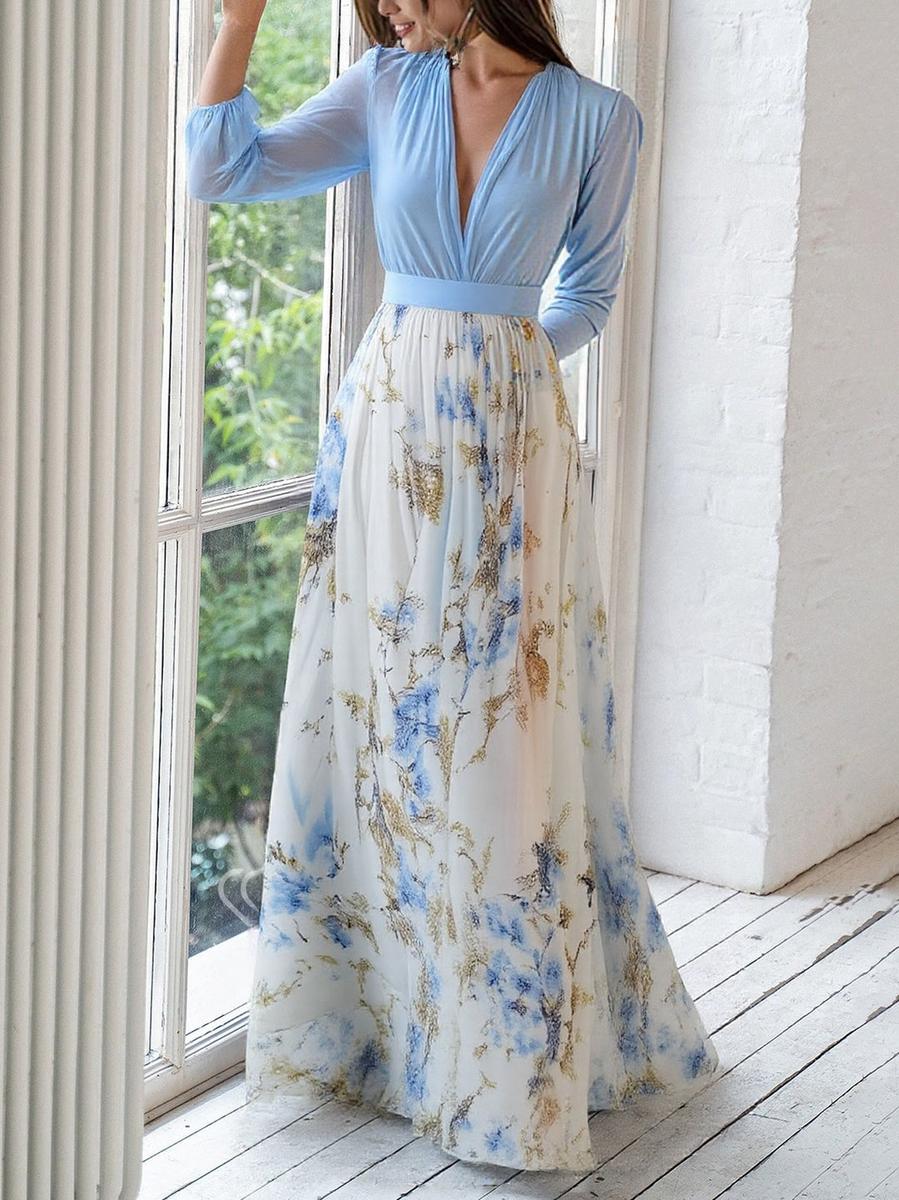 Elena – Dazzling Floral Print Maxi Dress