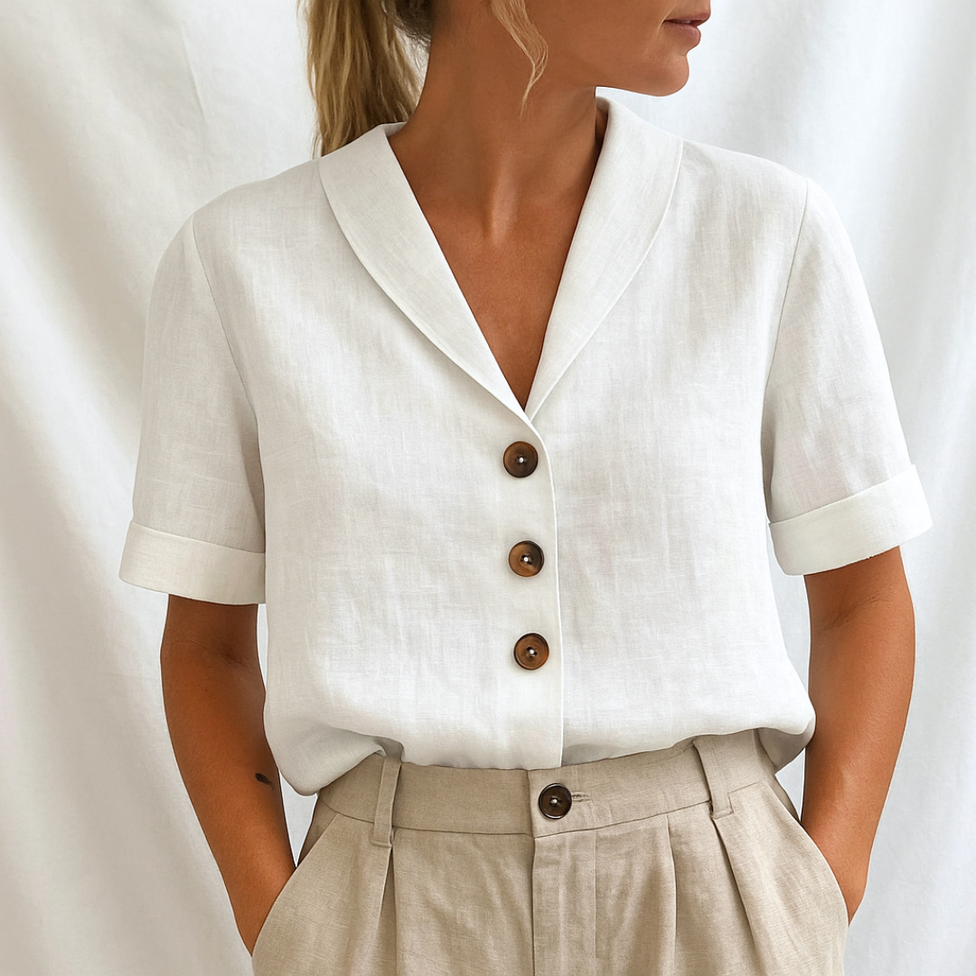Emy™ | Elegant Solid Color Blouse