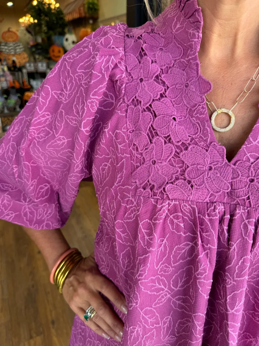 Izabella™ Cotton Jacquard Dress