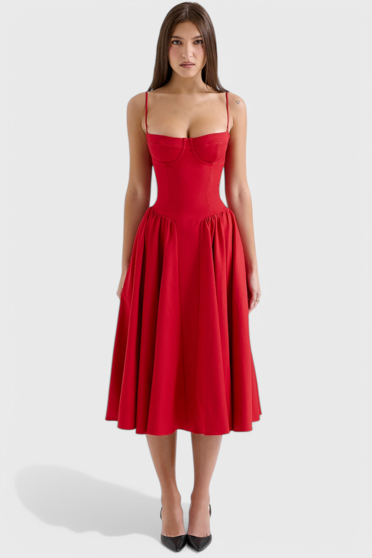 Felicity - Corset Midi Dress