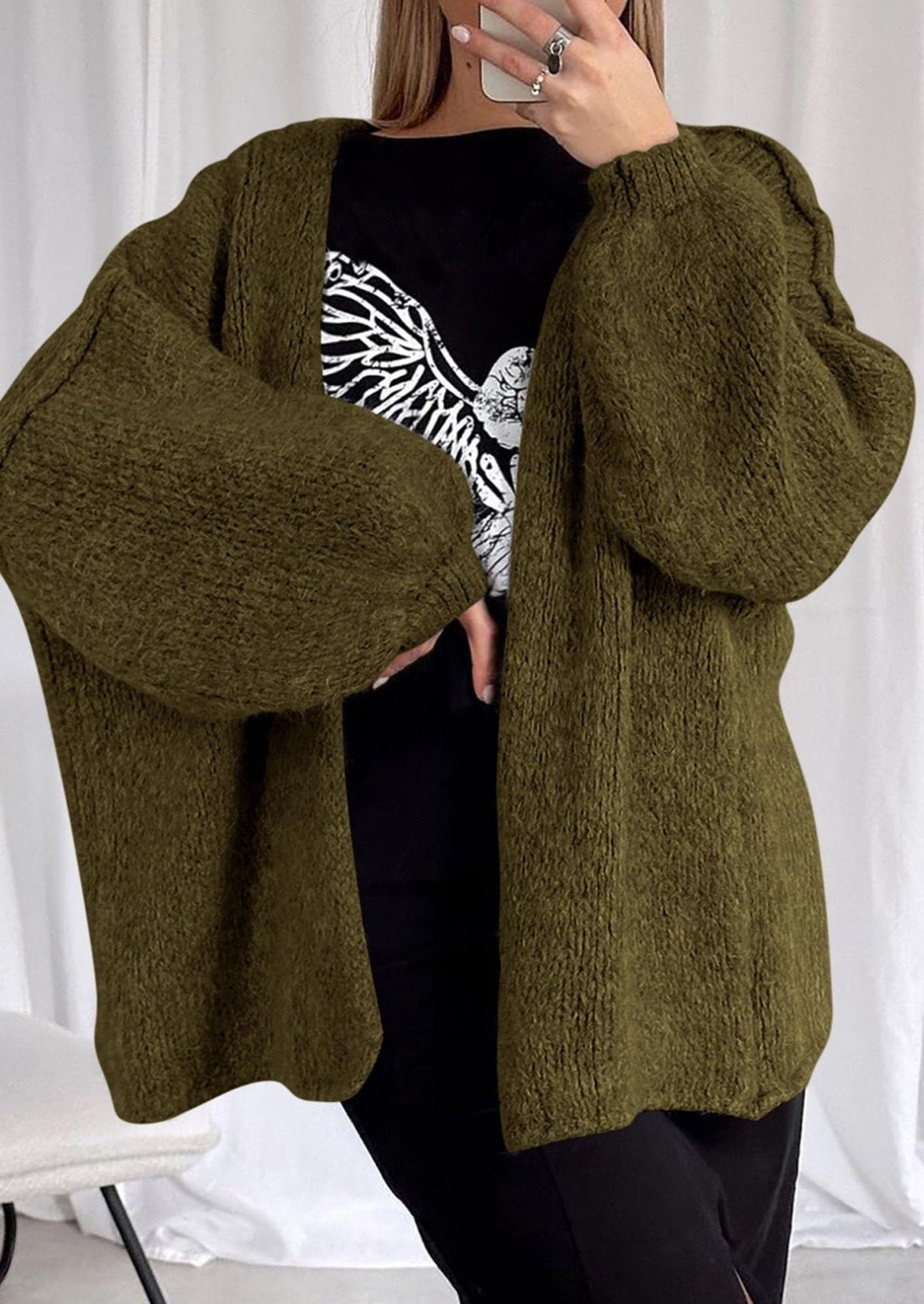 Aria | Oversized Knit Cardigan Sweater