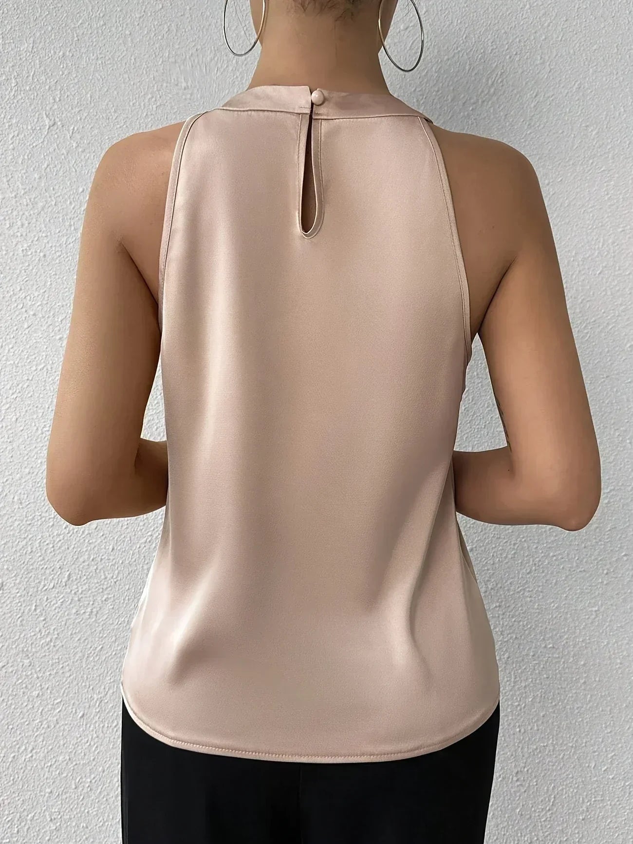 Miranda™ | Elegant Satin Blouse with Exposed Shoulders