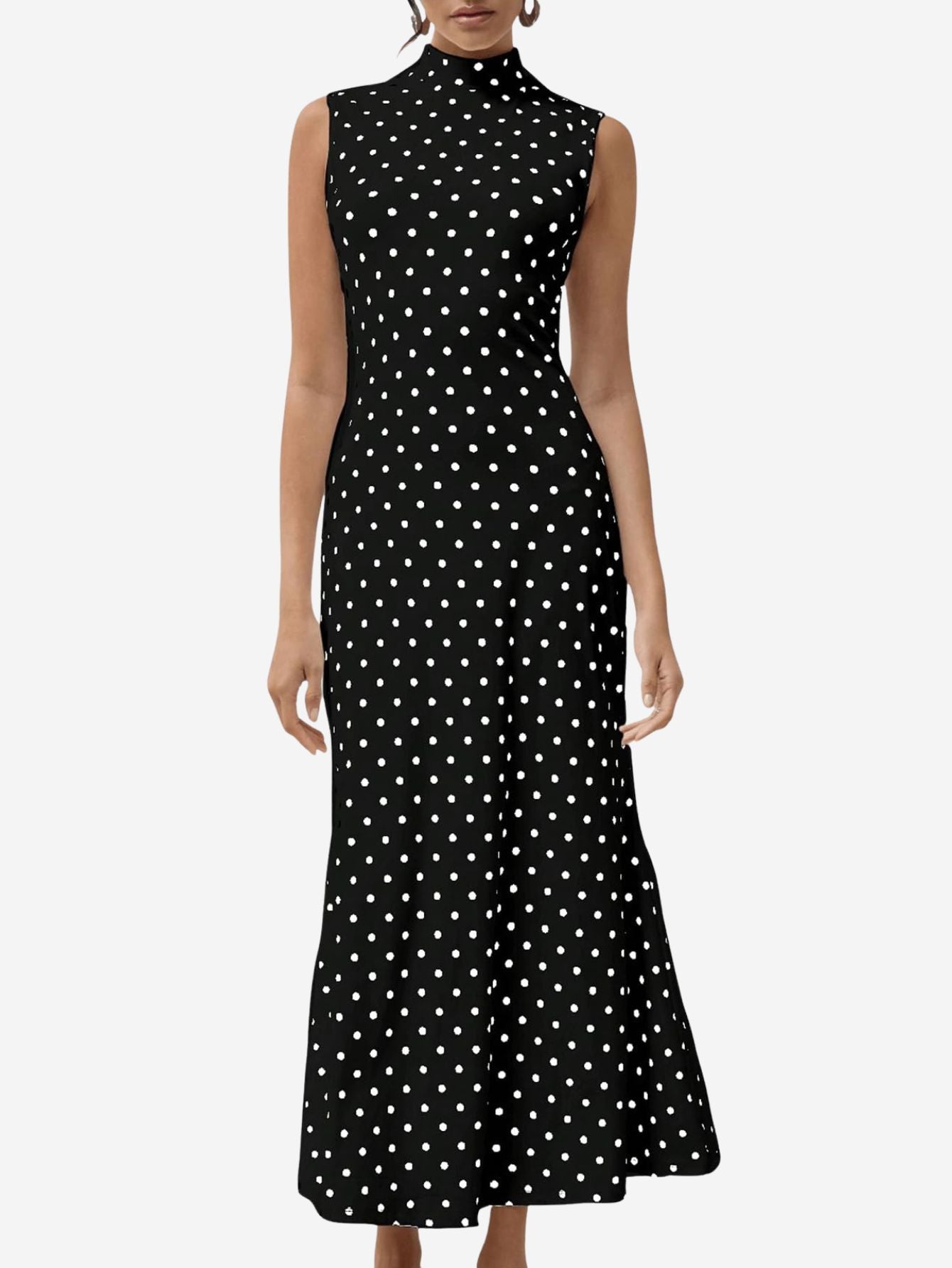 Elena | Vintage Polka Dot Maxi Dress