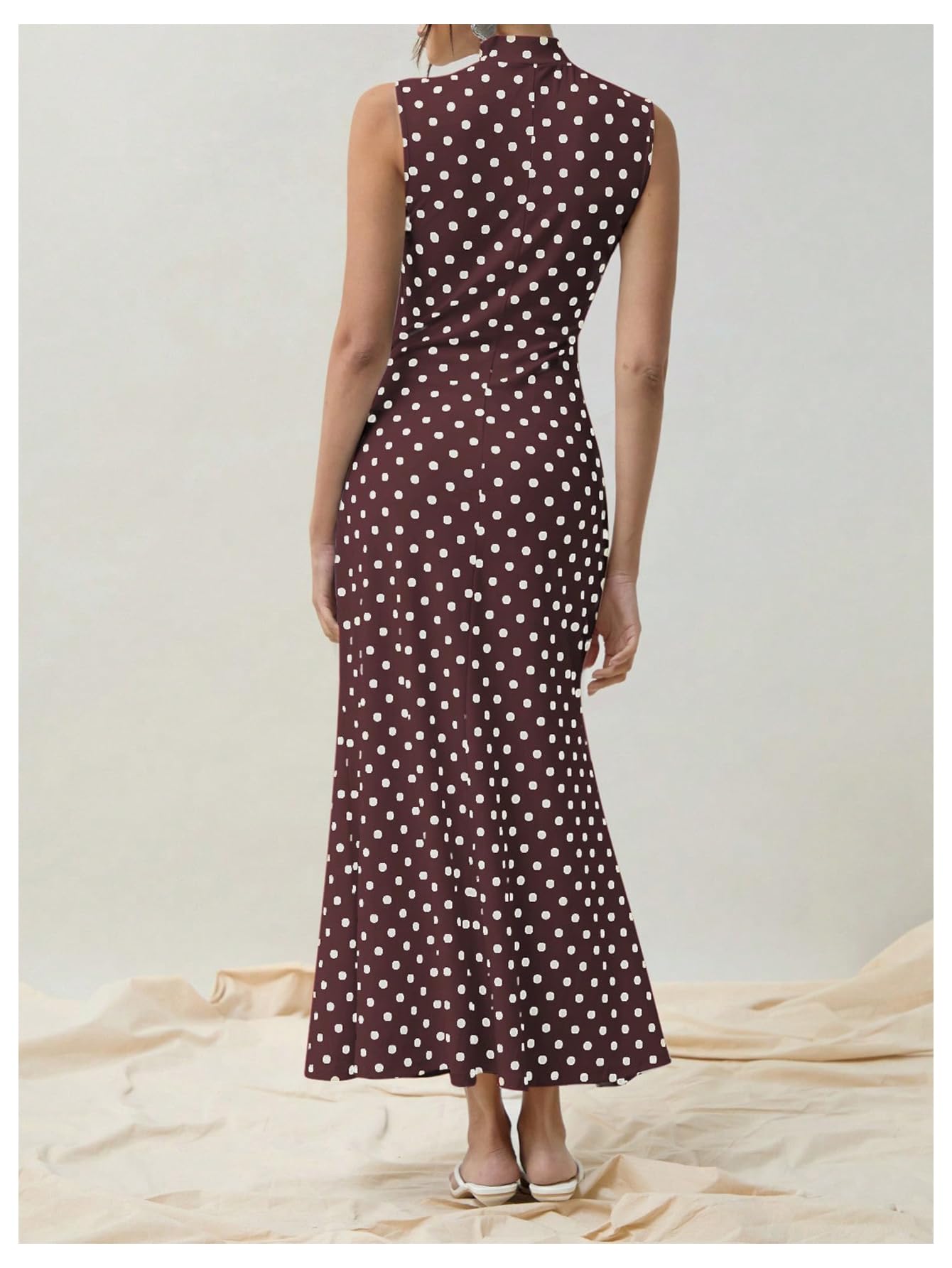 Elena | Vintage Polka Dot Maxi Dress