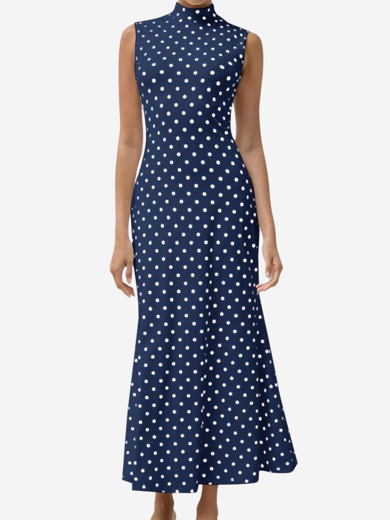 Elena | Vintage Polka Dot Maxi Dress