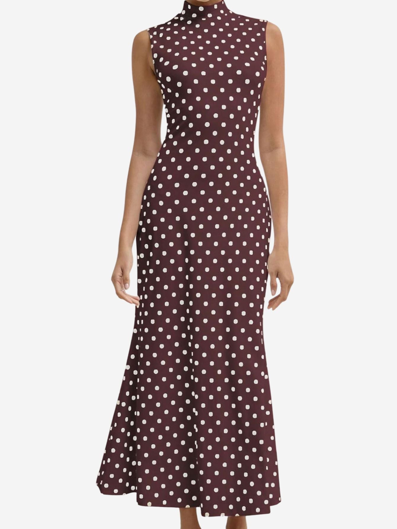 Elena | Vintage Polka Dot Maxi Dress
