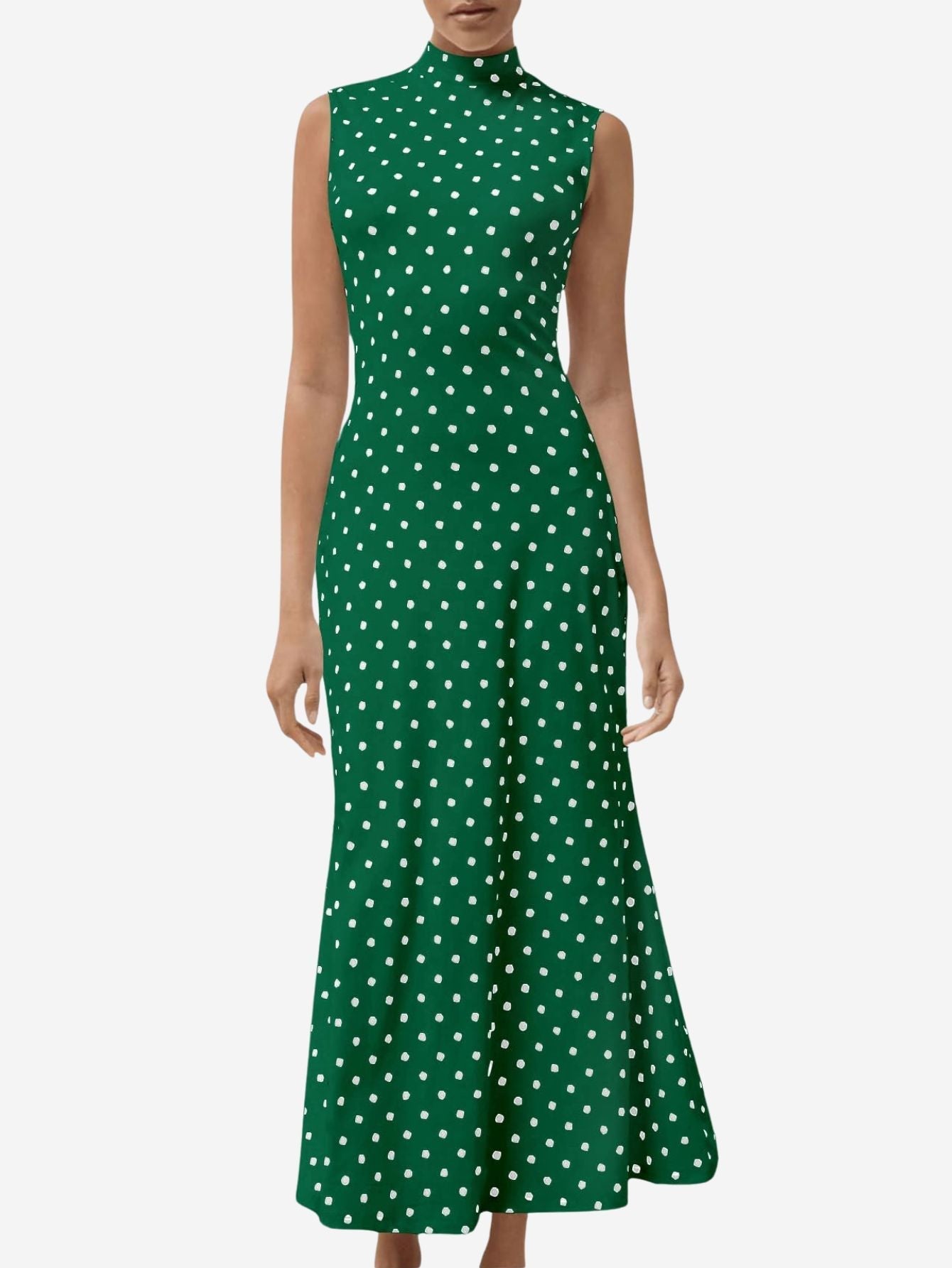 Elena | Vintage Polka Dot Maxi Dress
