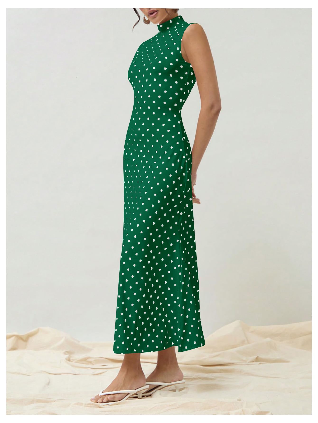 Elena | Vintage Polka Dot Maxi Dress