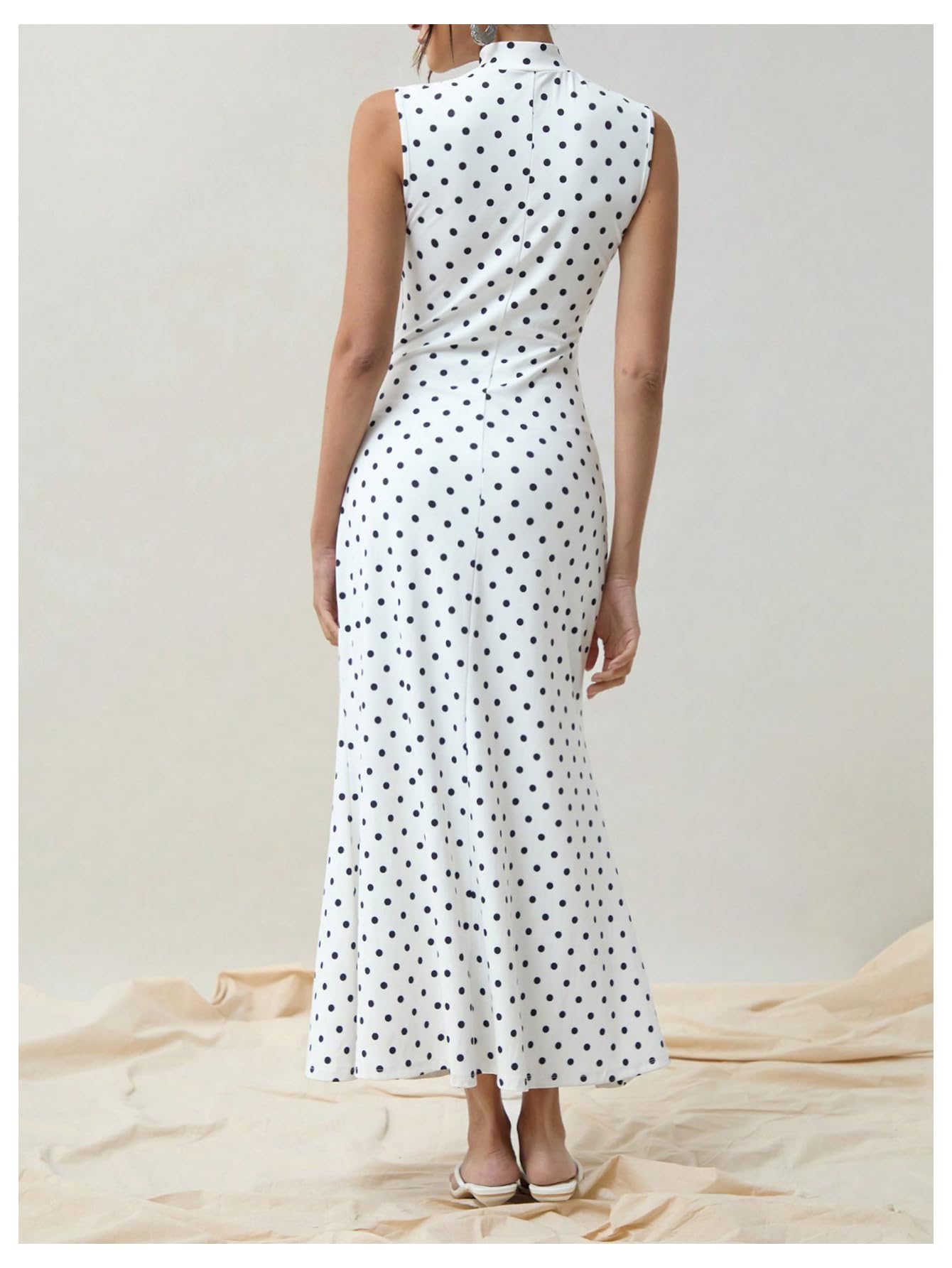 Elena | Vintage Polka Dot Maxi Dress