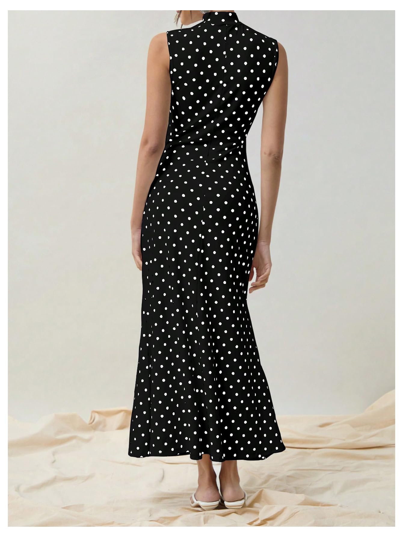 Elena | Vintage Polka Dot Maxi Dress