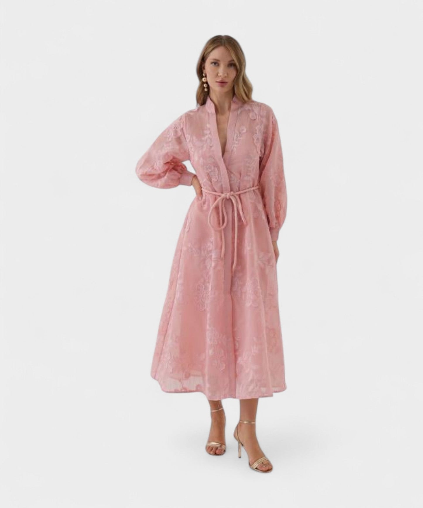 Isabella | Fantasy Jacquard Button Dress
