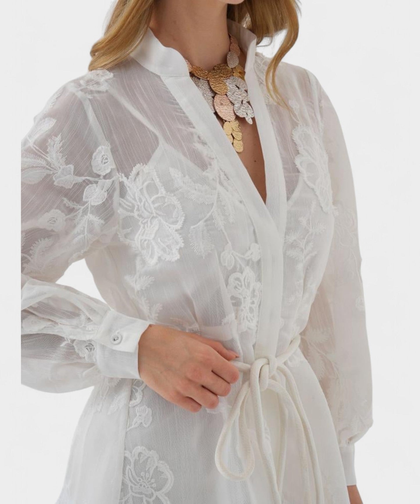 Isabella | Fantasy Jacquard Button Dress