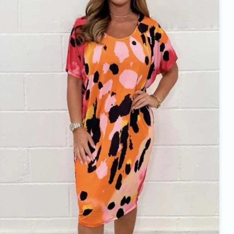 Marilyn - Leopard Print Loose Casual Dress