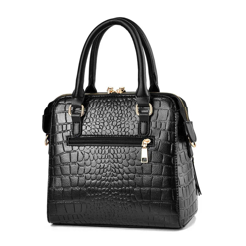 Sienna® Handtasche mit Krokodil-Prägung aus Leder