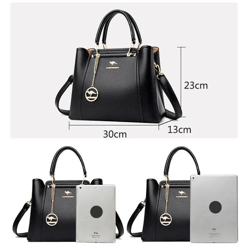 Hazel | Luxuriöse weiche Lederhandtasche