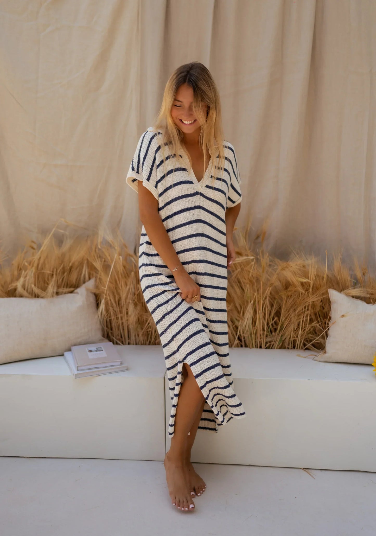 Sophia™ | Striped Knitted Summer Dress