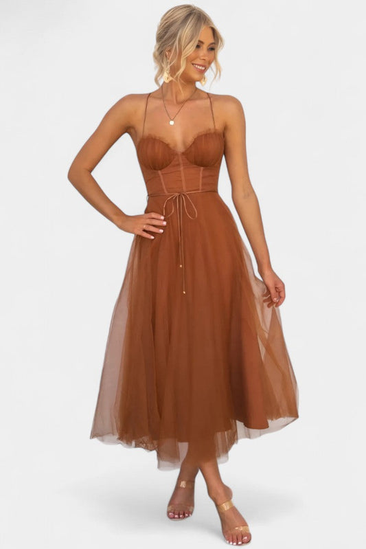 Eileen Corset Tulle - Midi Dress