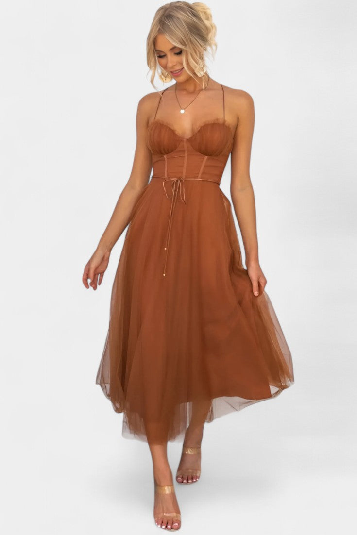 Eileen Corset Tulle - Midi Dress
