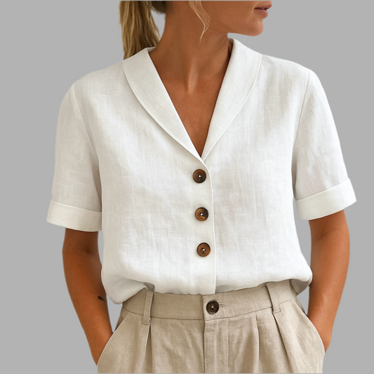 Emy™ | Elegant Solid Color Blouse