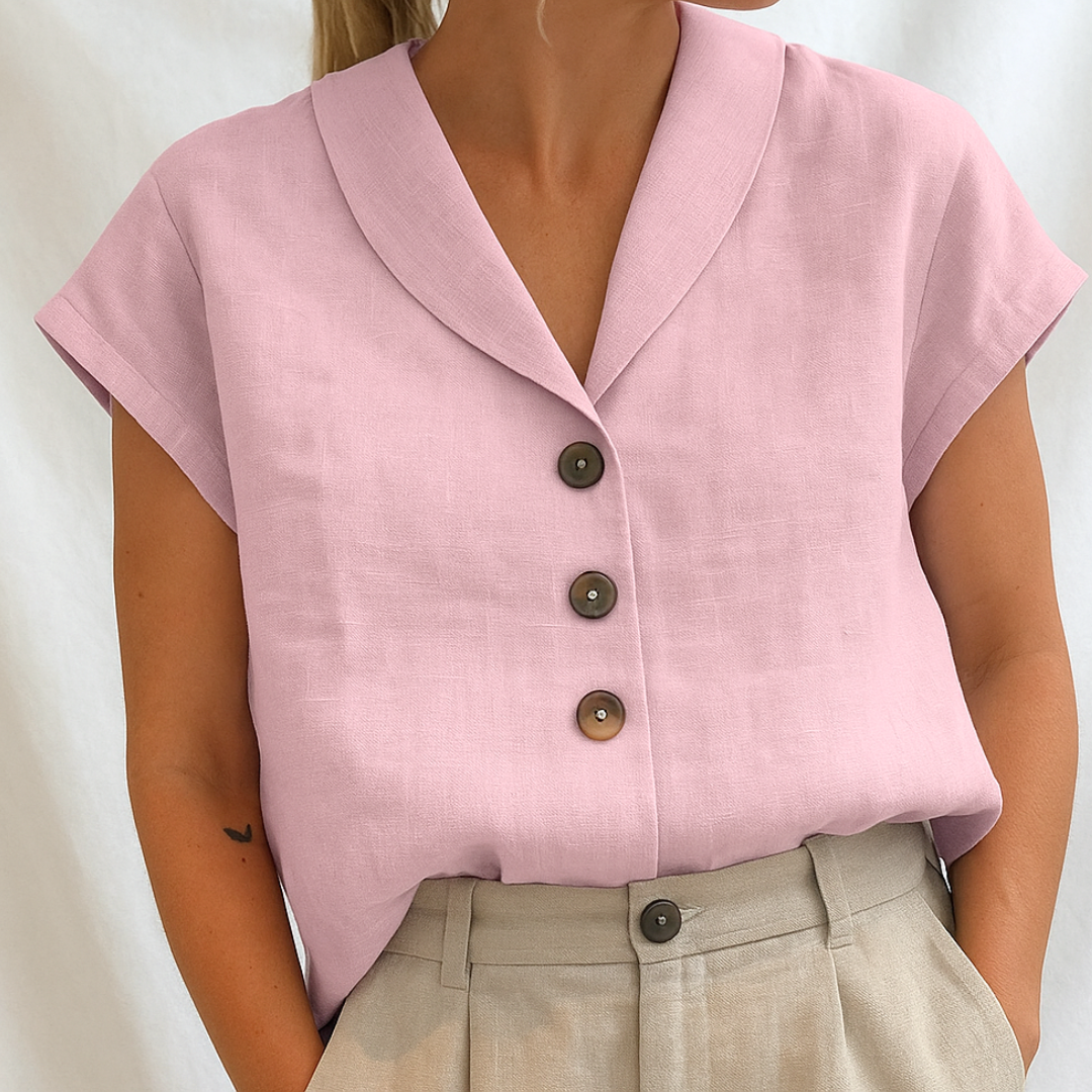 Emy™ | Elegant Solid Color Blouse