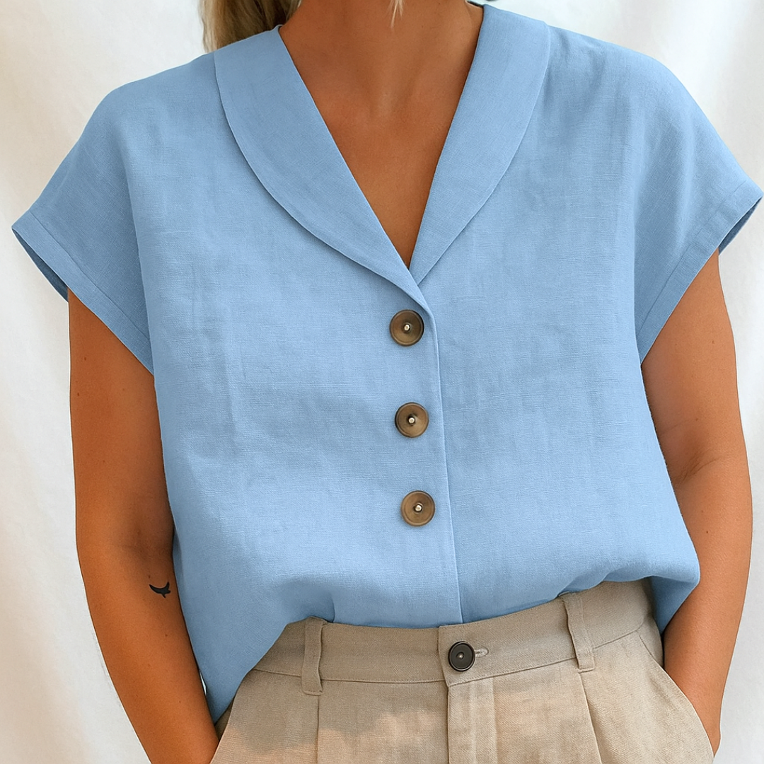 Emy™ | Elegant Solid Color Blouse