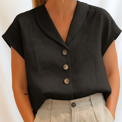 Emy™ | Elegant Solid Color Blouse