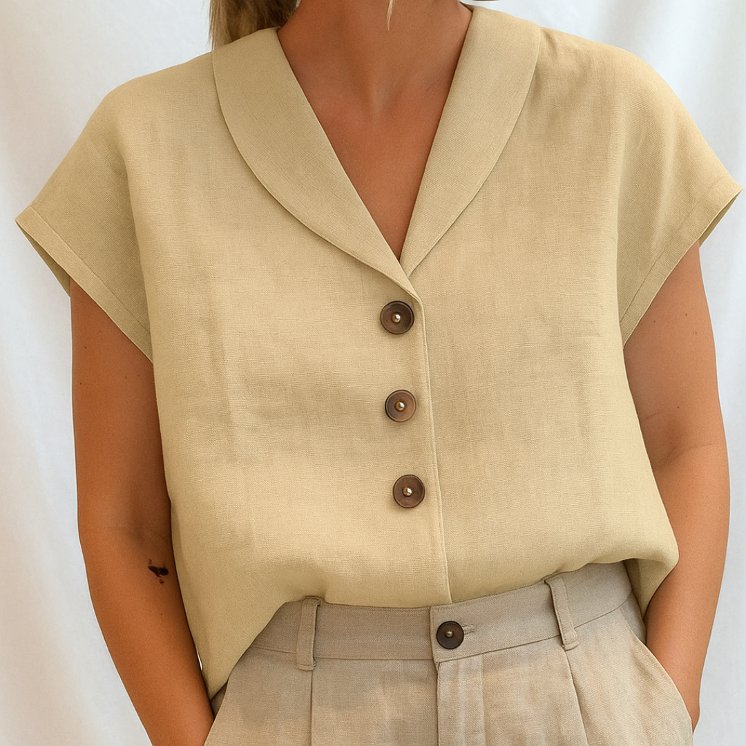 Emy™ | Elegant Solid Color Blouse
