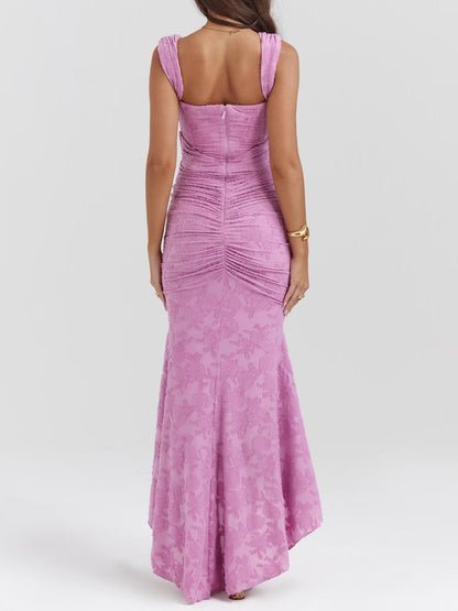 Cesca - Floral Burnout Corset Maxi Dress