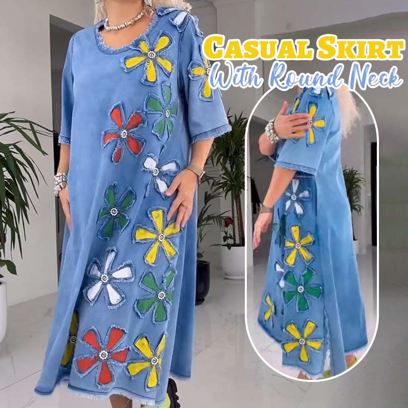 Marilyn - Casual dress with round neck