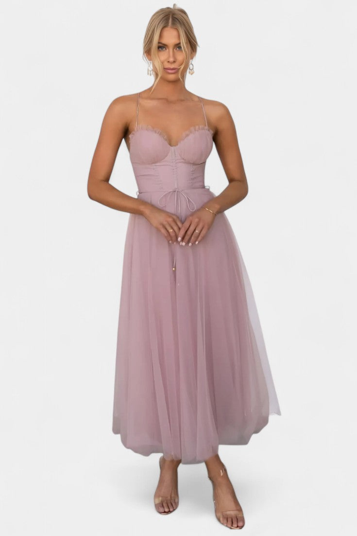 Eileen Corset Tulle - Midi Dress
