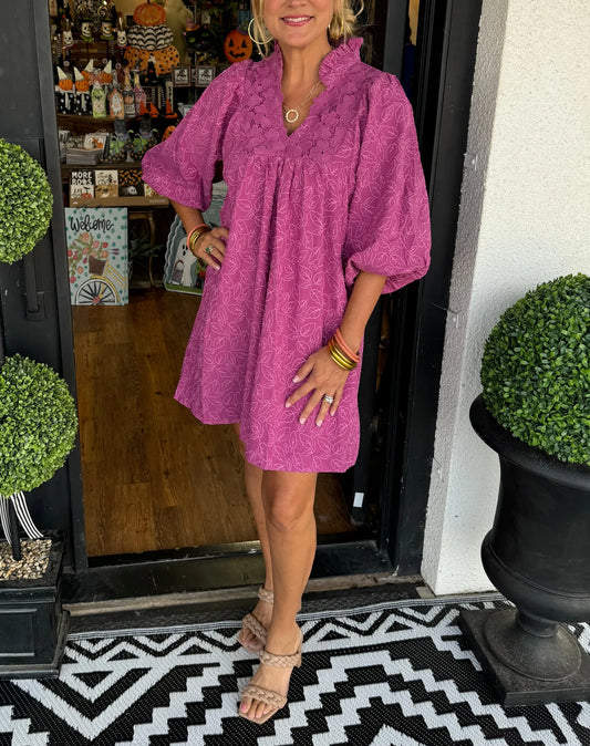 Izabella™ Cotton Jacquard Dress