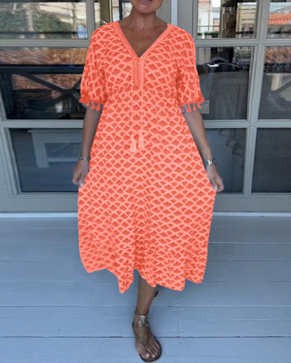 Amelia | V-neck Casual Dress With Print