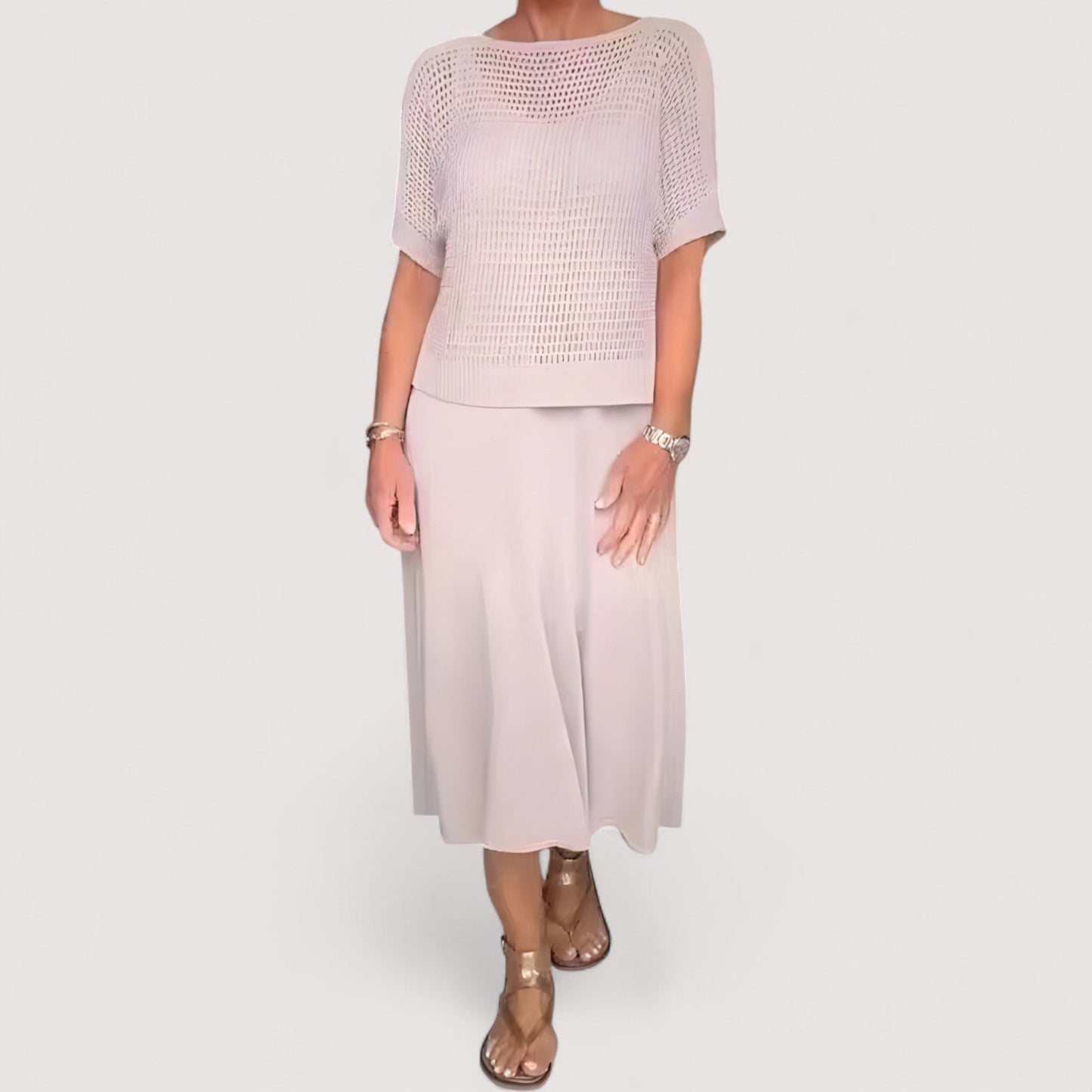 Eleanor™ | Summer Dress with Knitted Top