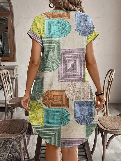 Marilyn - Elegant Geometric Dress