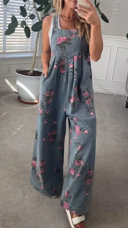DAPHNE | WOMEN'S SUMMER DUNGAREES WITH PLAYFUL PRINT