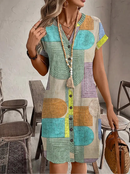 Marilyn - Elegant Geometric Dress