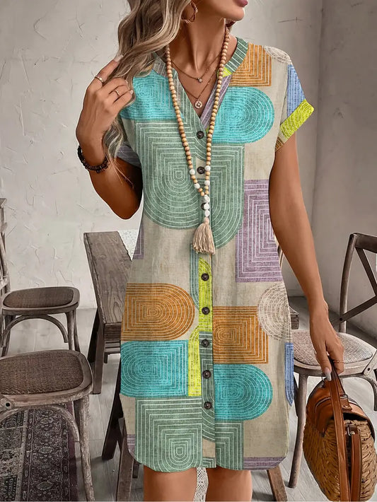 Marilyn - Elegant Geometric Dress