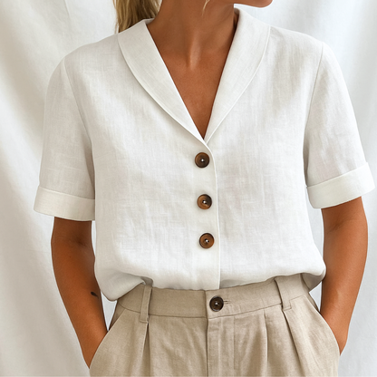 Emy™ | Elegant Solid Color Blouse