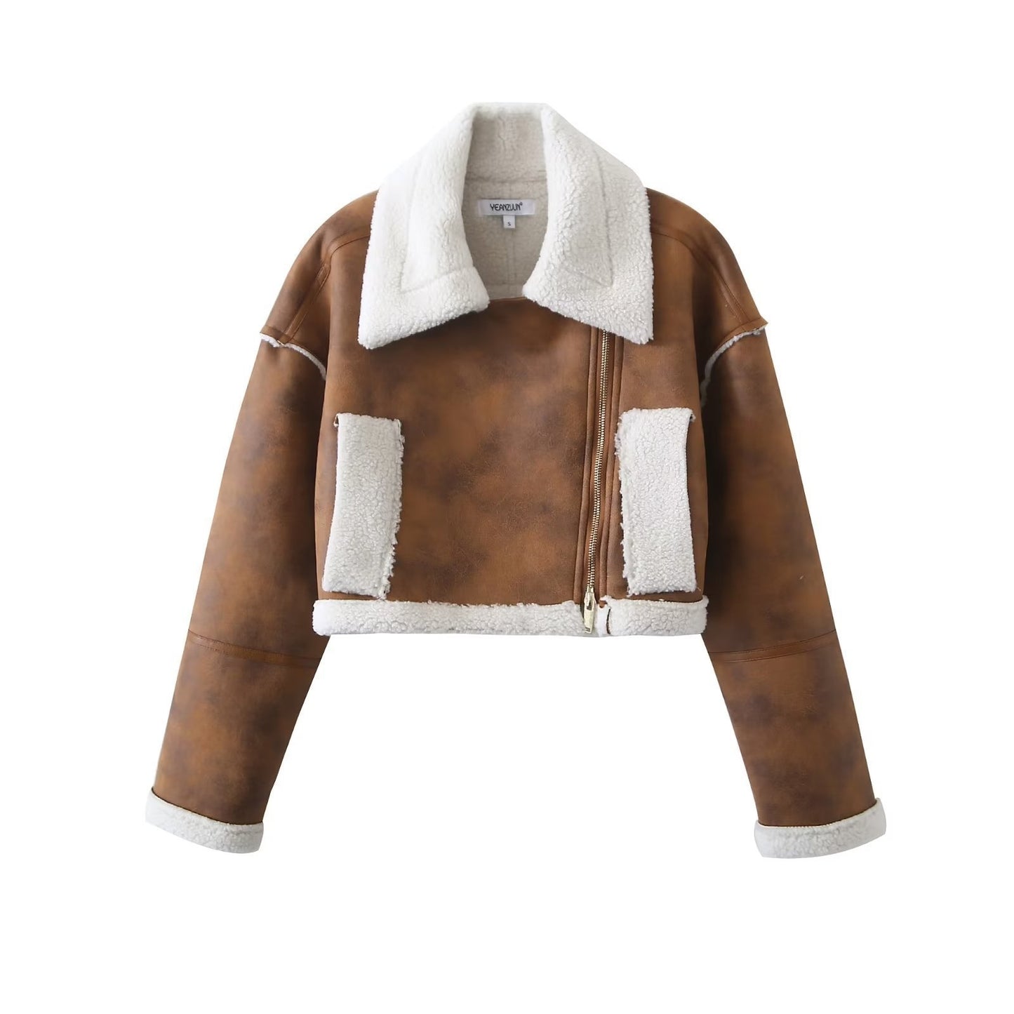 Marilyn - Brown Crop Jacket