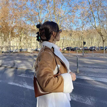 Marilyn - Brown Crop Jacket