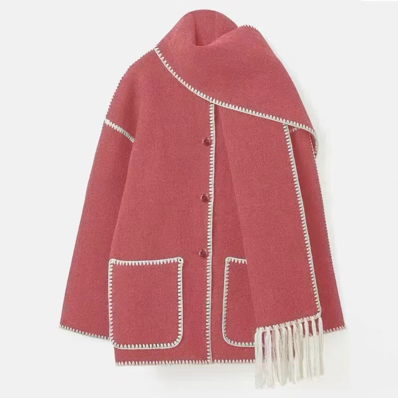 Marilyn - Long-Sleeve Faux Fur Blouse