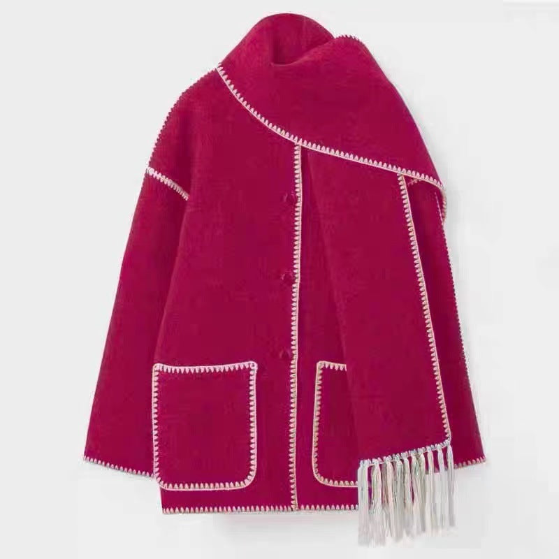 Marilyn - Long-Sleeve Faux Fur Blouse
