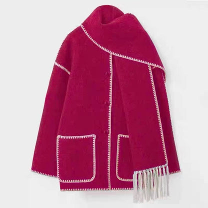 Marilyn - Long-Sleeve Faux Fur Blouse