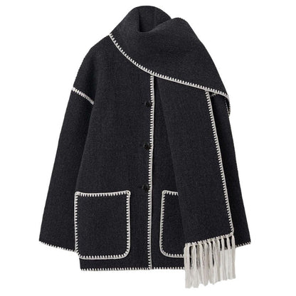 Marilyn - Long-Sleeve Faux Fur Blouse
