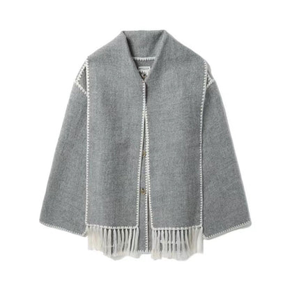Marilyn - Long-Sleeve Faux Fur Blouse
