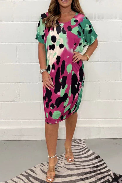 Marilyn - Leopard Print Loose Casual Dress