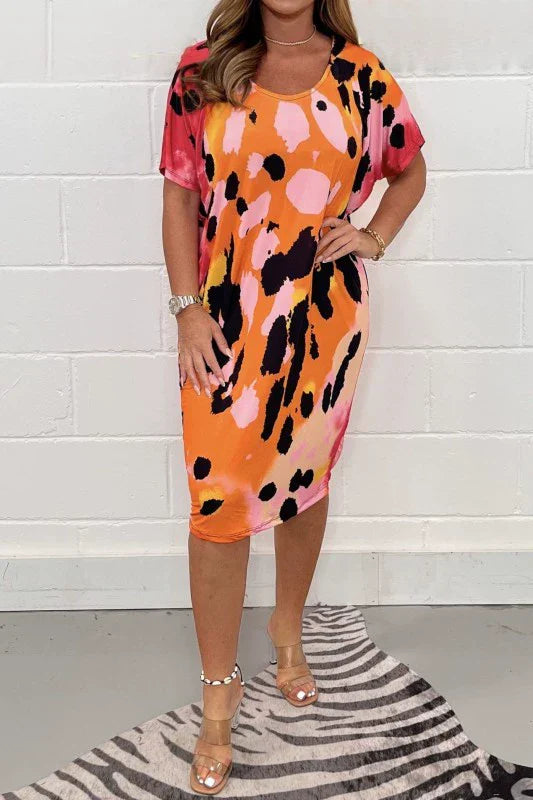 Marilyn - Leopard Print Loose Casual Dress
